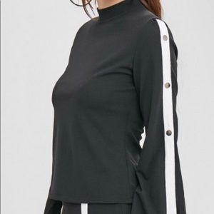 ZAFUL Buttons Slit Top and Skirt Set